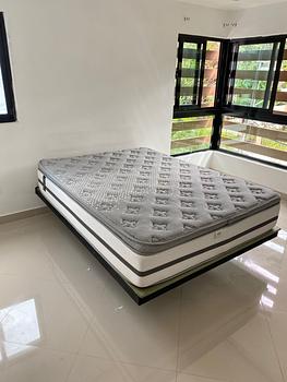 muebles y colchones -  2 camas modernas estilo flotante – Full y Queen