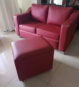 muebles y colchones - Sofa Rojo
