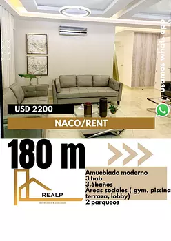 apartamentos - Apartamento en alquiler Ensanche Naco