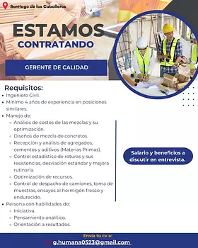 empleos disponibles - Gerente de Calidad