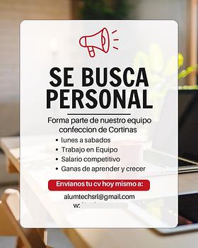 empleos disponibles - oportunidad de empleo en taller de confección e instalacion 
