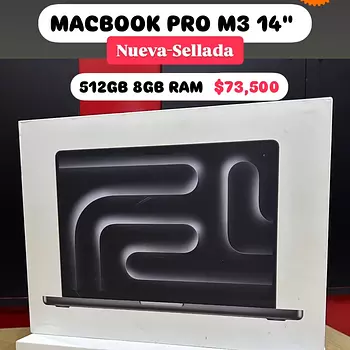 computadoras y laptops - OPORTUNIDAD !! MacBook Pro M3 14" 512GB 8GB RAM  SELLADAS 🔥‼️