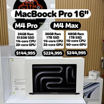computadoras y laptops - MacBook Pro 16” Chip M4 Max & M4 Pro Nuevas Selladas 