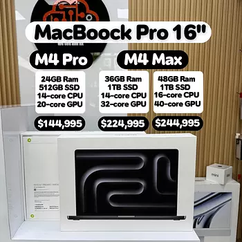 computadoras y laptops - MacBook Pro 16” Chip M4 Max & M4 Pro Nuevas Selladas 