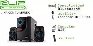computadoras y laptops - BOCINAS KLIPX 2.1 KWS-616, 40W, BT, RANURAS SD, USB, 3.5MM