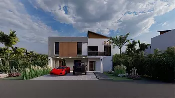 casas vacacionales y villas - Venta de Villa con piscina cerca de la playa en Juan dolio Metro country club 