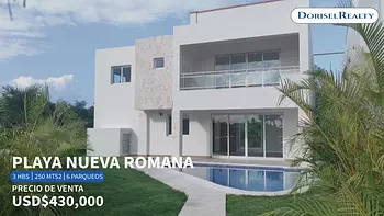 casas vacacionales y villas - VENTA DE ESPECTACULAR VILLA EN LO MEJOR DE PLAYA NUEVA ROMANA